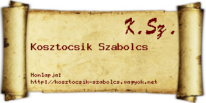 Kosztocsik Szabolcs névjegykártya